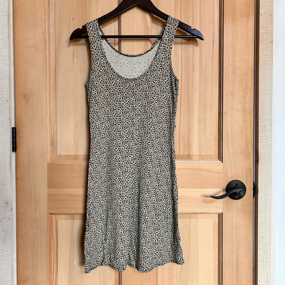 Floral Scoop Neck Mini Dress